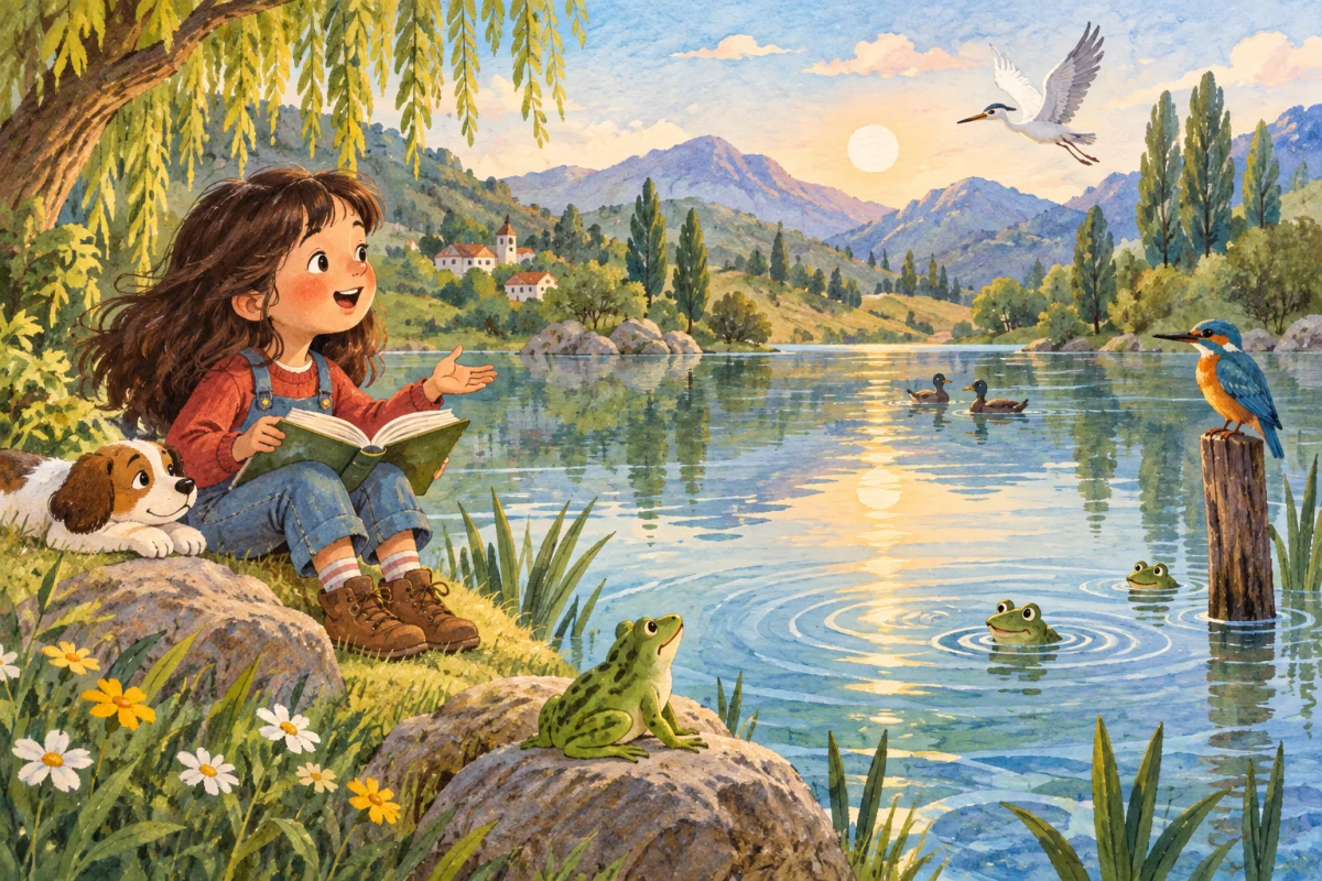 Ilustración de La laguna de los secretos