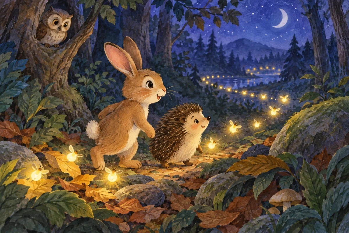 Ilustración de La lucecita del sendero